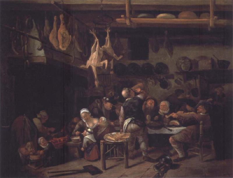 Jan Steen The Fat Kitchen oil painting picture
